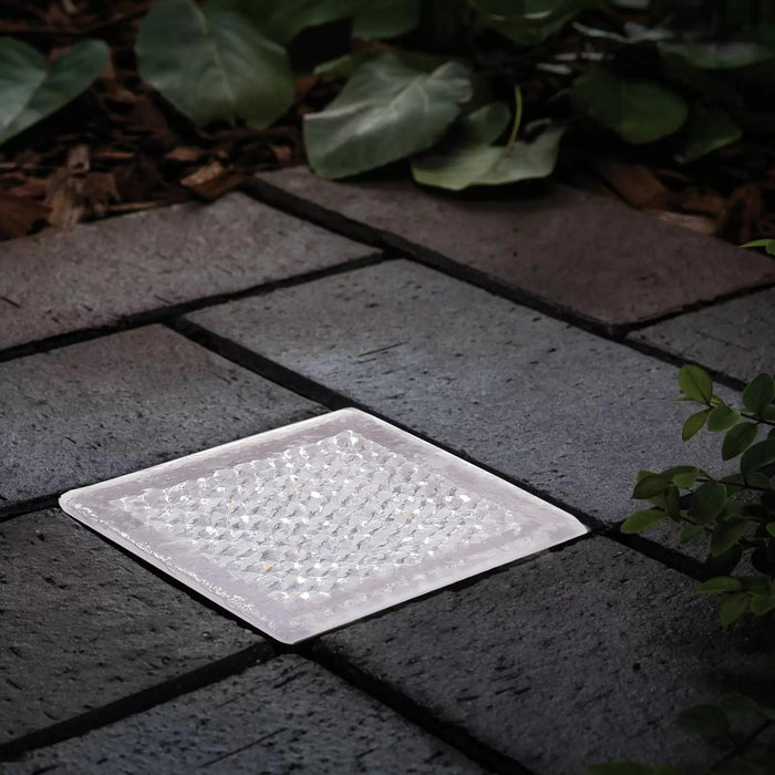 Faretto calpestabile quadrato LED incasso 10 x 10 pavimento cemento IP67 segnapassi luce esterni giardino viale 230V