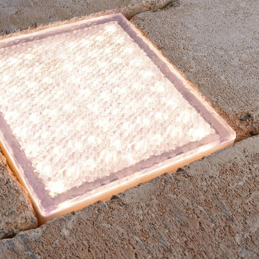 Faretto calpestabile quadrato LED 3.7W incasso pavimento 20 x 20 segnapassi IP67 luce esterni giardino cortile viale 230V