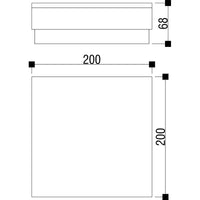 Faretto calpestabile quadrato LED 3.7W incasso pavimento 20 x 20 segnapassi IP67 luce esterni giardino cortile viale 230V