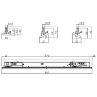 Faretto orientabile per binario trifase LED 20W 4000K lampada 60cm luce negozio vetrina ufficio 230V BIANCO