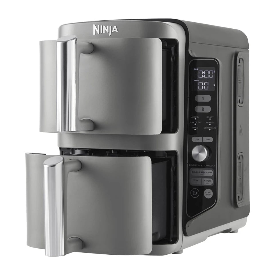 Friggitrice Ninja SL400EU doppia 9,5 L 2470 W Friggitrice ad aria calda nera, grigia