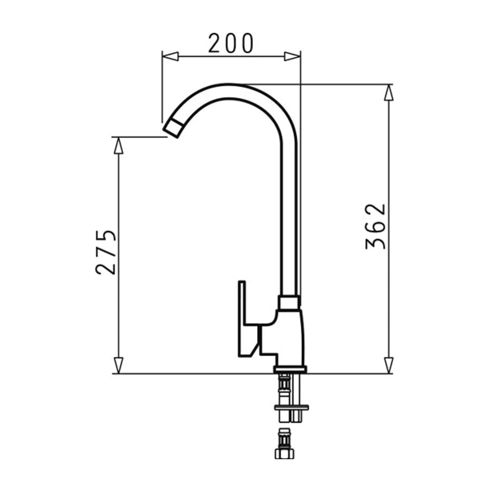 Miscelatore a carbonio PYRAMIS BELLO PLUS