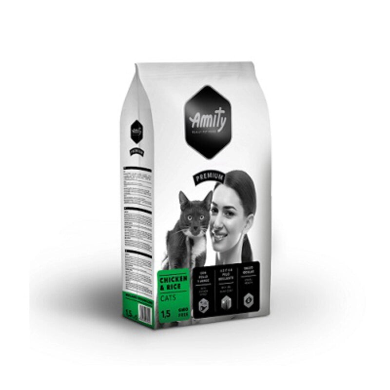 CIBO GATTO AMITY 1,5 KG ADULT CHICKEN  RICE- 8,0 pz