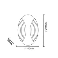 Applique doppio fascio luce LED 6W CCT 3 step da 3000K a 6500K lampada ovale parete muro camera da letto 230V BIANCO