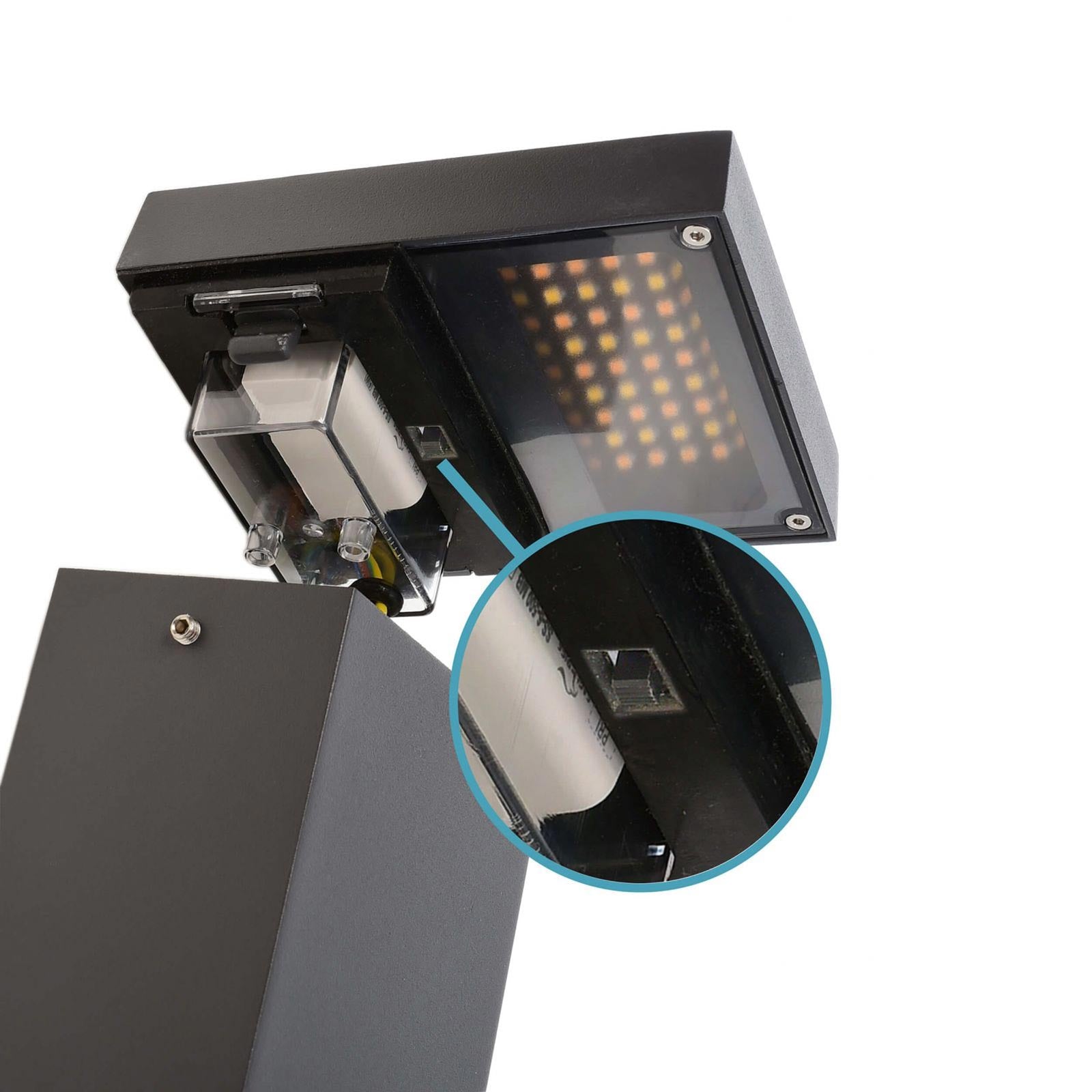 LERNA 1000 Lampione LED 6W CCT 3000K 4000K IP65 da esterno palo luminoso luce giardino viale sentiero 230V 100cm