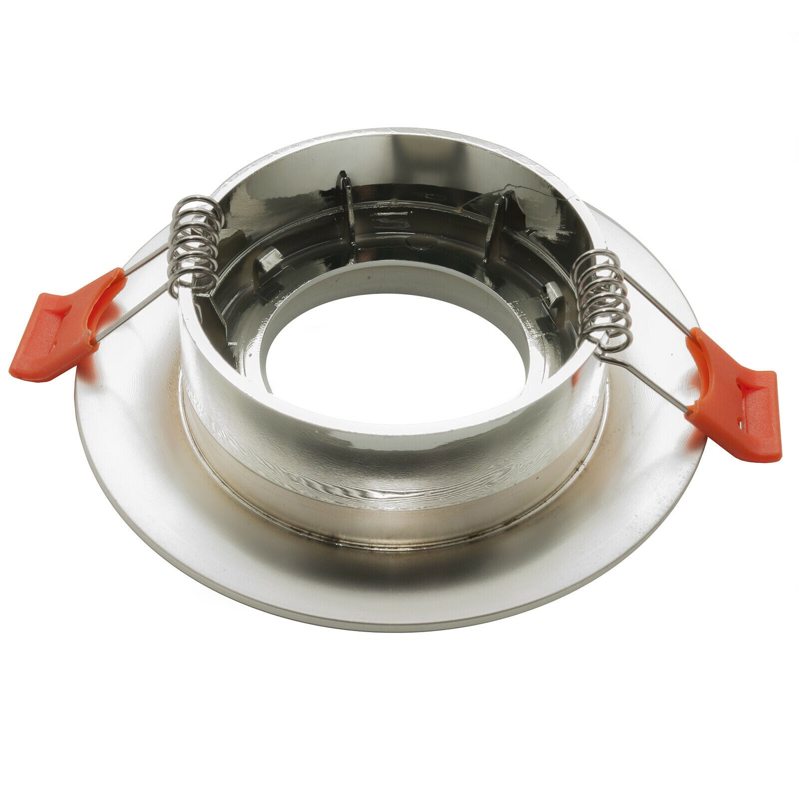 Faretto moderno brillantini incasso tondo 75mm lampada LED 5W MR16 DIMMERABILE 12V GU5.3 luce barca camper cucina RA90 SILVER