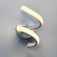 Applique LED lampada stilizzata 3 STEP parete curva spirale 9W resa 72W luce camera letto soggiorno salotto 230V