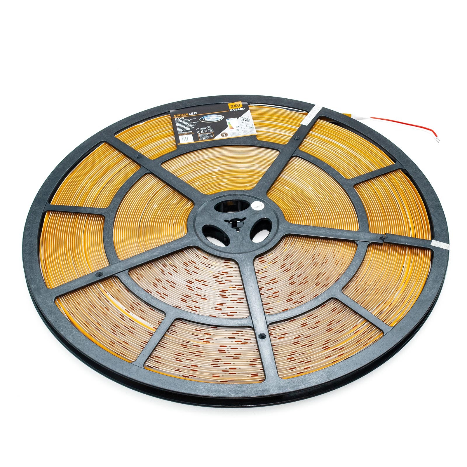 Tira LED Flexible LINEAL COB 24V luz continua lama 12W/m perfiles barras 1080lm/m BOBINA 50 metros con conectores 4000K
