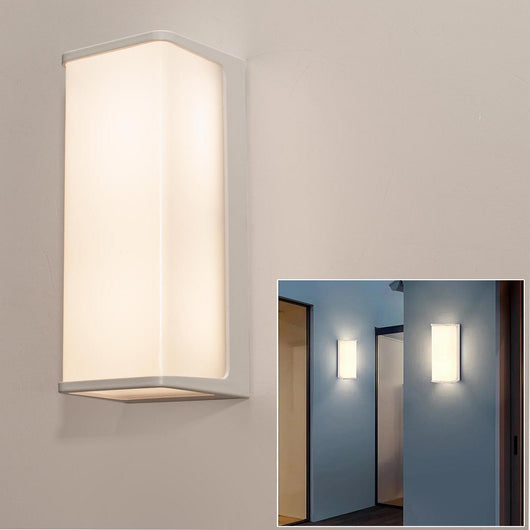 Applique moderno IP65 lampada impermeabile parete LED 10W resa 95W basso consumo luce diffusa giardino ingresso 230V BIANCO 4000K