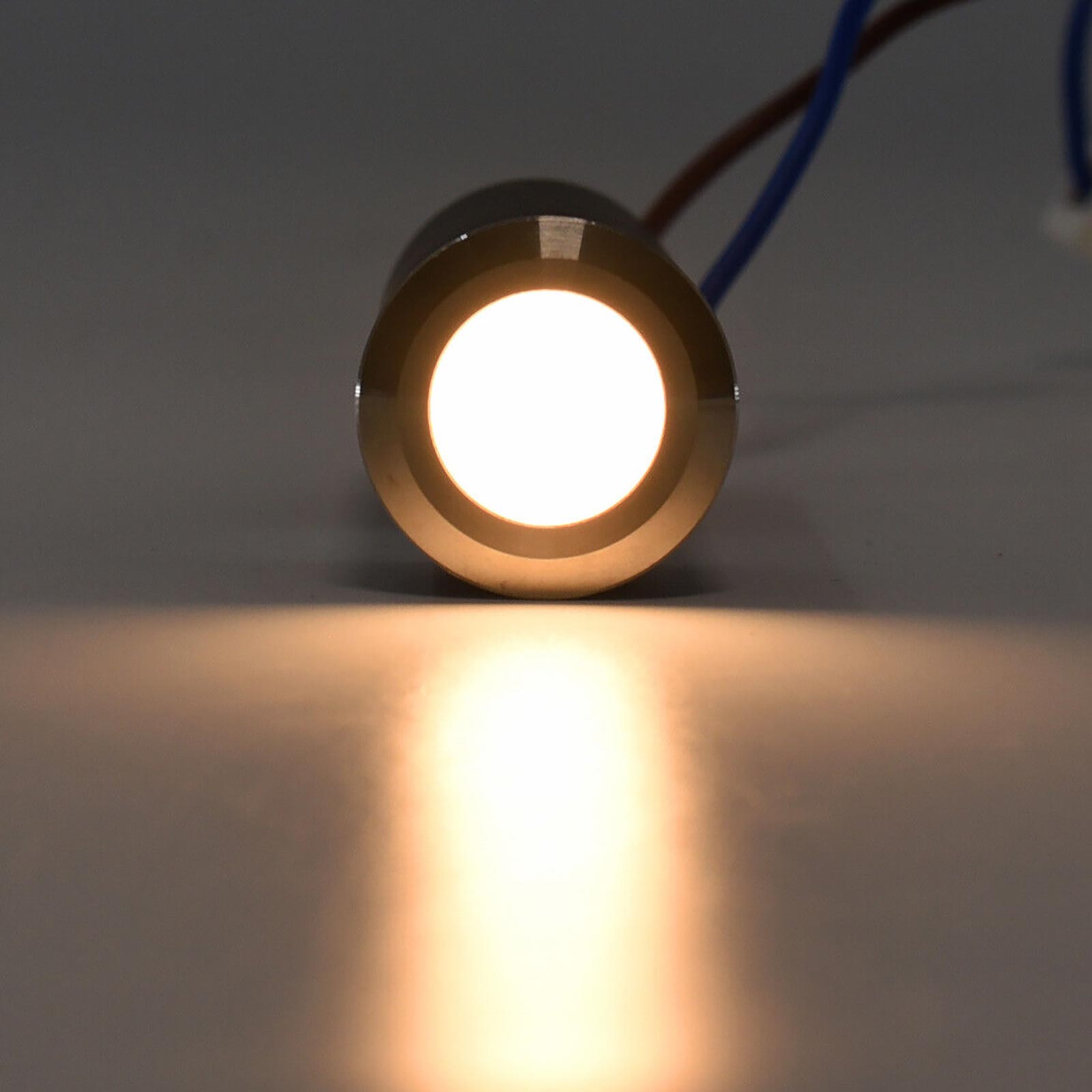 Mini faretto spot segnapassi LED IP67 calpestabile incasso tondo parete terra punto luce gradini scale percorsi pedonali 230V 3000K