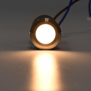 Mini faretto spot segnapassi LED IP67 calpestabile incasso tondo parete terra punto luce gradini scale percorsi pedonali 230V 3000K