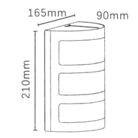 Applique LED esterno lampada moderna impermeabile E27 luce parete muro ingresso giardino terrazza balcone 230V