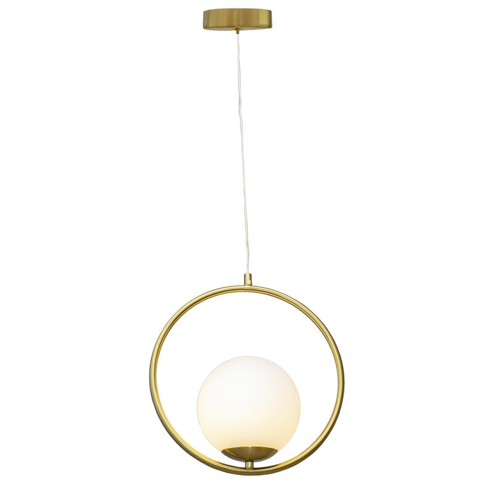 Lampadario bronzo sospensione LED cerchio pendente G9 paralume globo vetro luce tavolo cucina soggiorno ristorante 230V