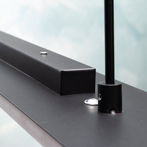 Lampadario moderno ufficio lampada pendente LED 70W CCT doppio LED con telecomando luce dimmerabile sospensione studio 230V NERO