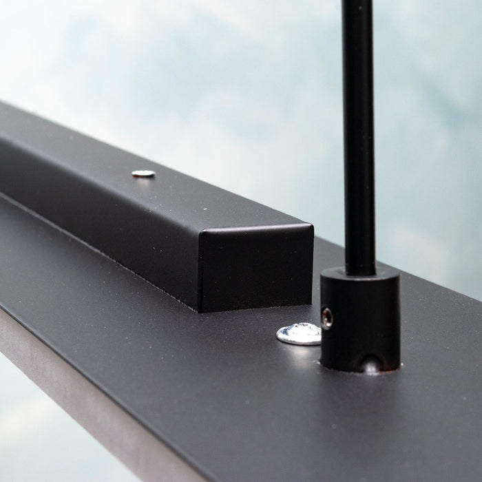 Lampadario moderno ufficio lampada pendente LED 70W CCT doppio LED con telecomando luce dimmerabile sospensione studio 230V NERO