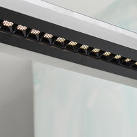 Lampadario moderno ufficio lampada pendente LED 70W CCT doppio LED con telecomando luce dimmerabile sospensione studio 230V NERO