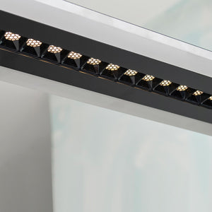 Lampadario moderno ufficio lampada pendente LED 70W CCT doppio LED con telecomando luce dimmerabile sospensione studio 230V NERO