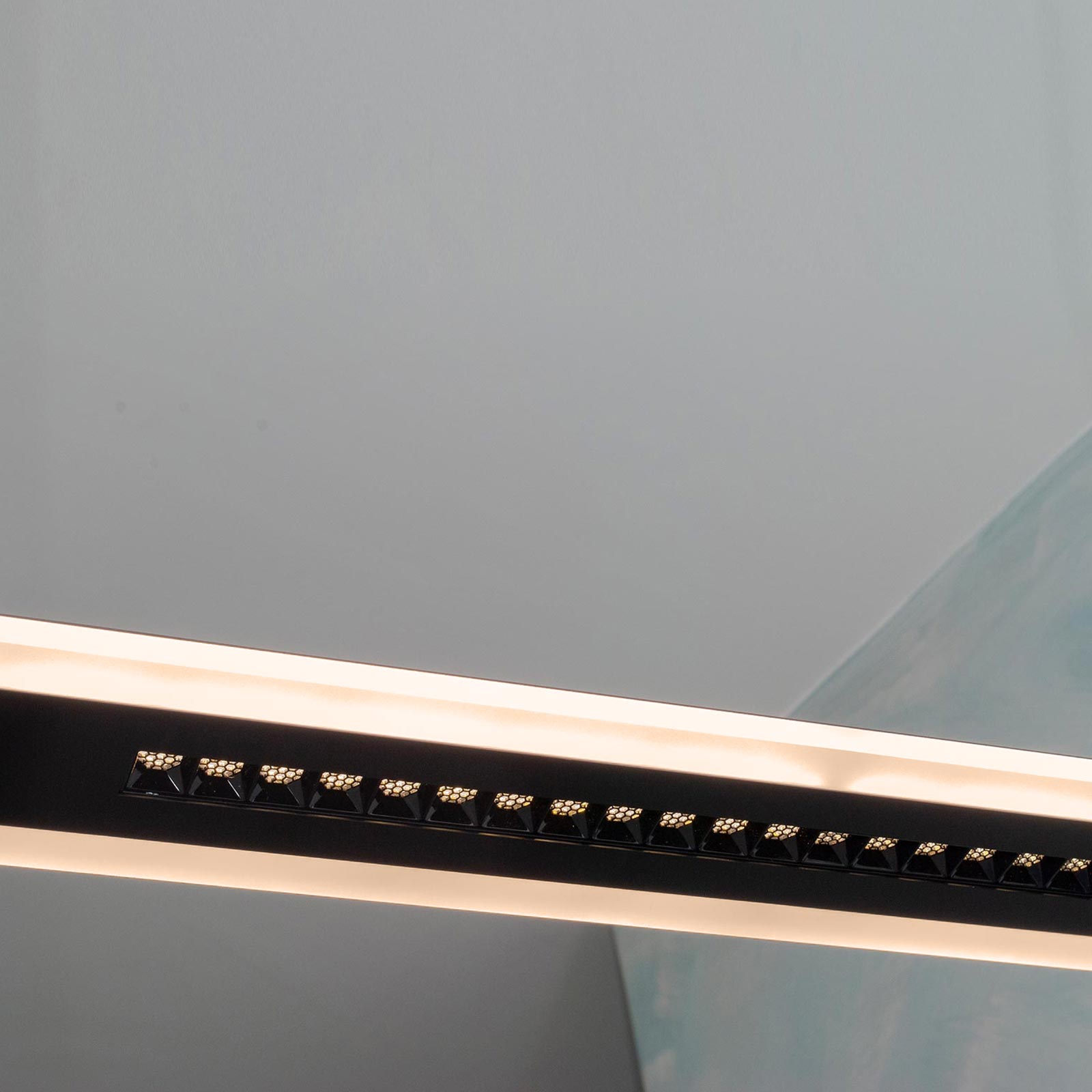 Lampadario moderno ufficio lampada pendente LED 70W CCT doppio LED con telecomando luce dimmerabile sospensione studio 230V NERO