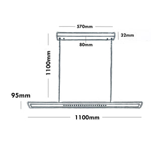Lampadario moderno ufficio lampada pendente LED 70W CCT doppio LED con telecomando luce dimmerabile sospensione studio 230V BIANCO