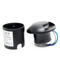 Mini faretto calpestabile nero incasso radente 2 luci IP67 LED 1W doppia finestra basso consumo segnapassi giardino viale 230V 3000K