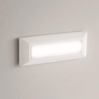 Faretto segnapassi esterno LED 6W CCT lampada bianca rettangolare parete muro IP65 switch 3 temperature luce garage scale 230V