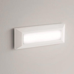 Faretto segnapassi esterno LED 6W CCT lampada bianca rettangolare parete muro IP65 switch 3 temperature luce garage scale 230V