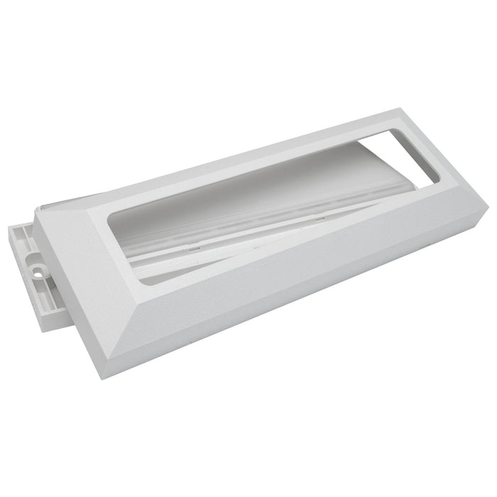 Faretto segnapassi esterno LED 6W CCT lampada bianca rettangolare parete muro IP65 switch 3 temperature luce garage scale 230V