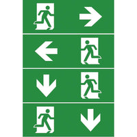 Lampada emergenza parete LED 5W luce sicurezza incasso moderna ricaricabile pittogrammi exit uscita ufficio negozio 230V