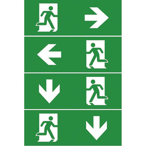 Lampada emergenza parete LED 5W luce sicurezza incasso moderna ricaricabile pittogrammi exit uscita ufficio negozio 230V