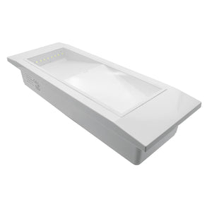 Lampada emergenza parete LED 5W luce sicurezza incasso moderna ricaricabile pittogrammi exit uscita ufficio negozio 230V