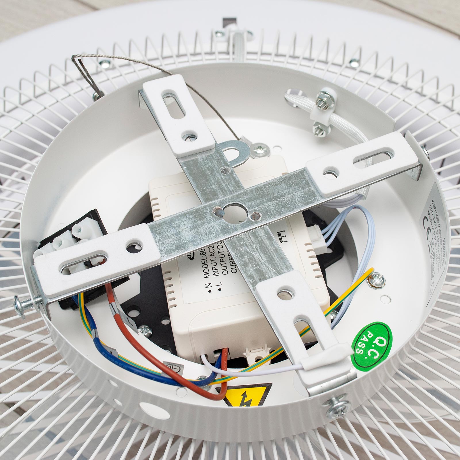 Plafoniera moderna LED CCT 62W da 3000K a 6500K resa 595W ventilatore luce dimmerabile soffitto smartphone telecomando 230V