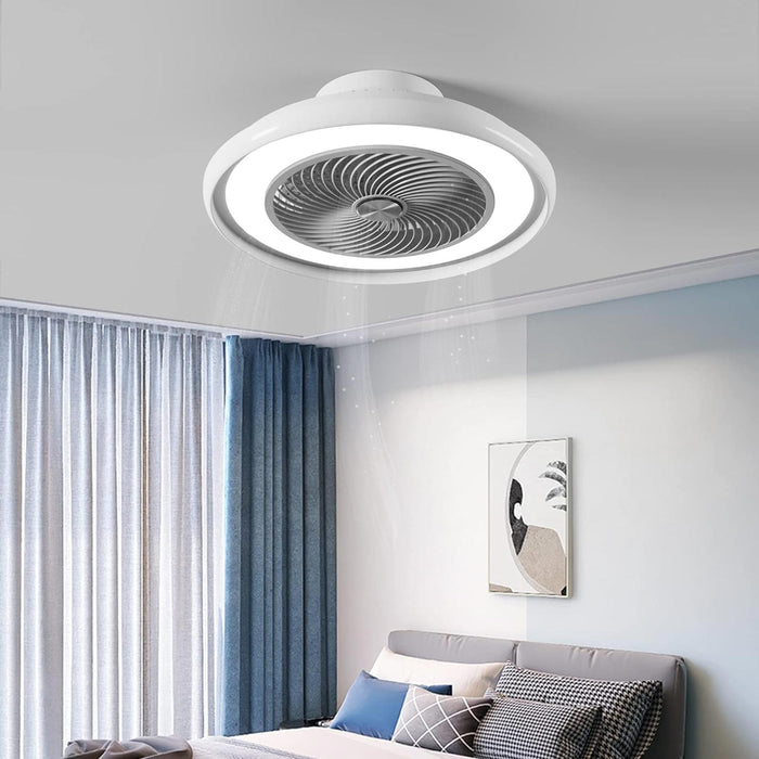 Plafoniera moderna LED CCT 62W da 3000K a 6500K resa 595W ventilatore luce dimmerabile soffitto smartphone telecomando 230V