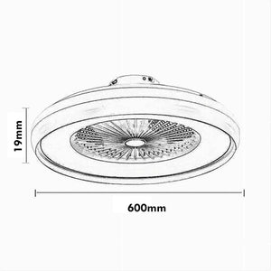 Plafoniera moderna LED CCT 62W da 3000K a 6500K resa 595W ventilatore luce dimmerabile soffitto smartphone telecomando 230V