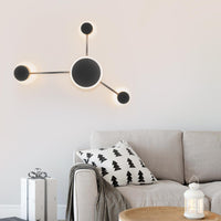 GEMINI Applique stilizzato LED 19W CCT da 3000K a 6500K lampada parete diffusori orientabili luce ufficio salone cameretta 230V