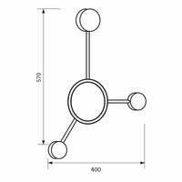 GEMINI Applique stilizzato LED 19W CCT da 3000K a 6500K lampada parete diffusori orientabili luce ufficio salone cameretta 230V
