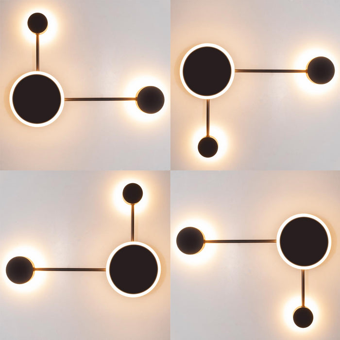 GEMINI Applique parete LED 15W CCT da 3000K a 6400K lampada modera diffusori orientabili luce ufficio cameretta 230V