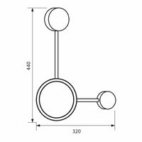 GEMINI Applique parete LED 15W CCT da 3000K a 6400K lampada modera diffusori orientabili luce ufficio cameretta 230V