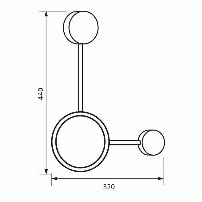 GEMINI Applique parete LED 15W CCT da 3000K a 6400K lampada modera diffusori orientabili luce ufficio cameretta 230V