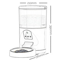 Erogatore dispenser distributore automatico cibo SMART WiFi per animali cani gatti controllo remoto da APP telecamera HD