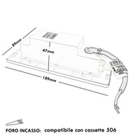 Faretto segnapassi LED 4W incasso luce muro cassetta 506 4000K bianco inox IP65