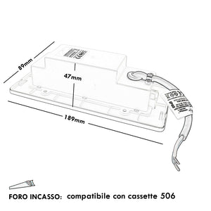 Faretto segnapassi LED 4W incasso luce muro cassetta 506 4000K bianco inox IP65