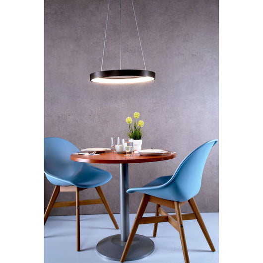 MEROPE 800 lampadario pendente LED 60W CCT dimmerabile lampada sospensione circolare 78cm luci cucina ristorante pizzeria ufficio 230V NERO