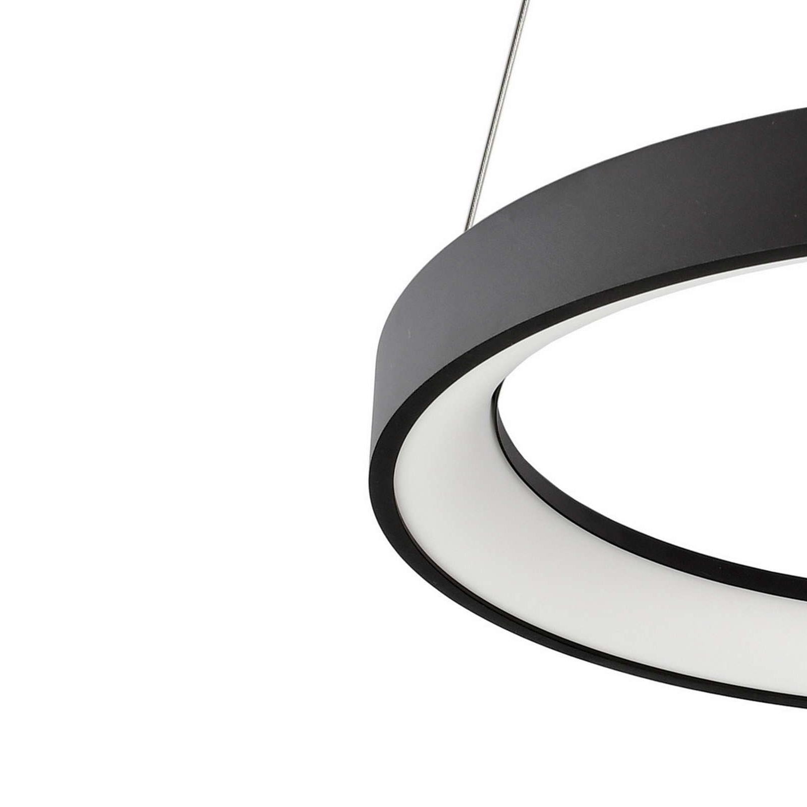 MEROPE 400 lampadario pendente LED 30W CCT dimmerabile lampada sospensione circolare 38m luce cucina tavolo bar ristorante 230V NERO