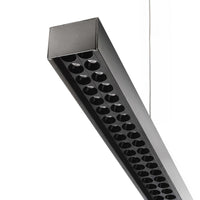 Lampadario LED 60W dimmerabile pendente barra sospensione doppia emissione 4000K luce indiretta scrivania ufficio NERO
