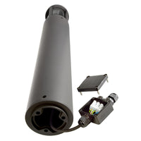 FACADO II ROUND Lampione LED E27 impermeabile IP65 palo luminoso moderno luce esterni giardino viale villa 230V 100cm Grigio scuro diffusore fume