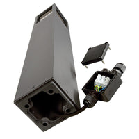 FACADO II ANGULAR Lampione da giardino lampada LED E27 IP65 palo luminoso moderno luce esterni sentiero viale 230V 65cm Grigio scuro diffusore fume'