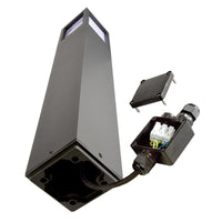 FACADO II ANGULAR Lampione da giardino lampada LED E27 IP65 palo luminoso moderno luce esterni sentiero viale 230V 100cm Grigio scuro diffusore opaco