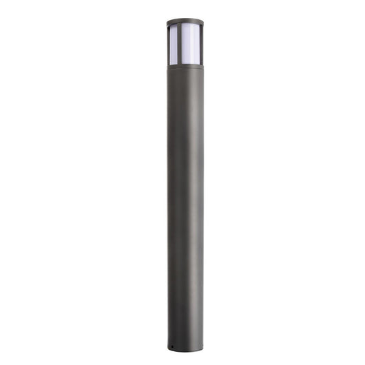 FACADO II ROUND Lampione LED E27 impermeabile IP65 palo luminoso moderno luce esterni giardino viale villa 230V 100cm Grigio scuro diffusore opaco