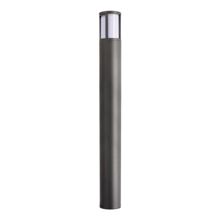 FACADO II ROUND Lampione LED E27 impermeabile IP65 palo luminoso moderno luce esterni giardino viale villa 230V 100cm Grigio scuro diffusore opaco
