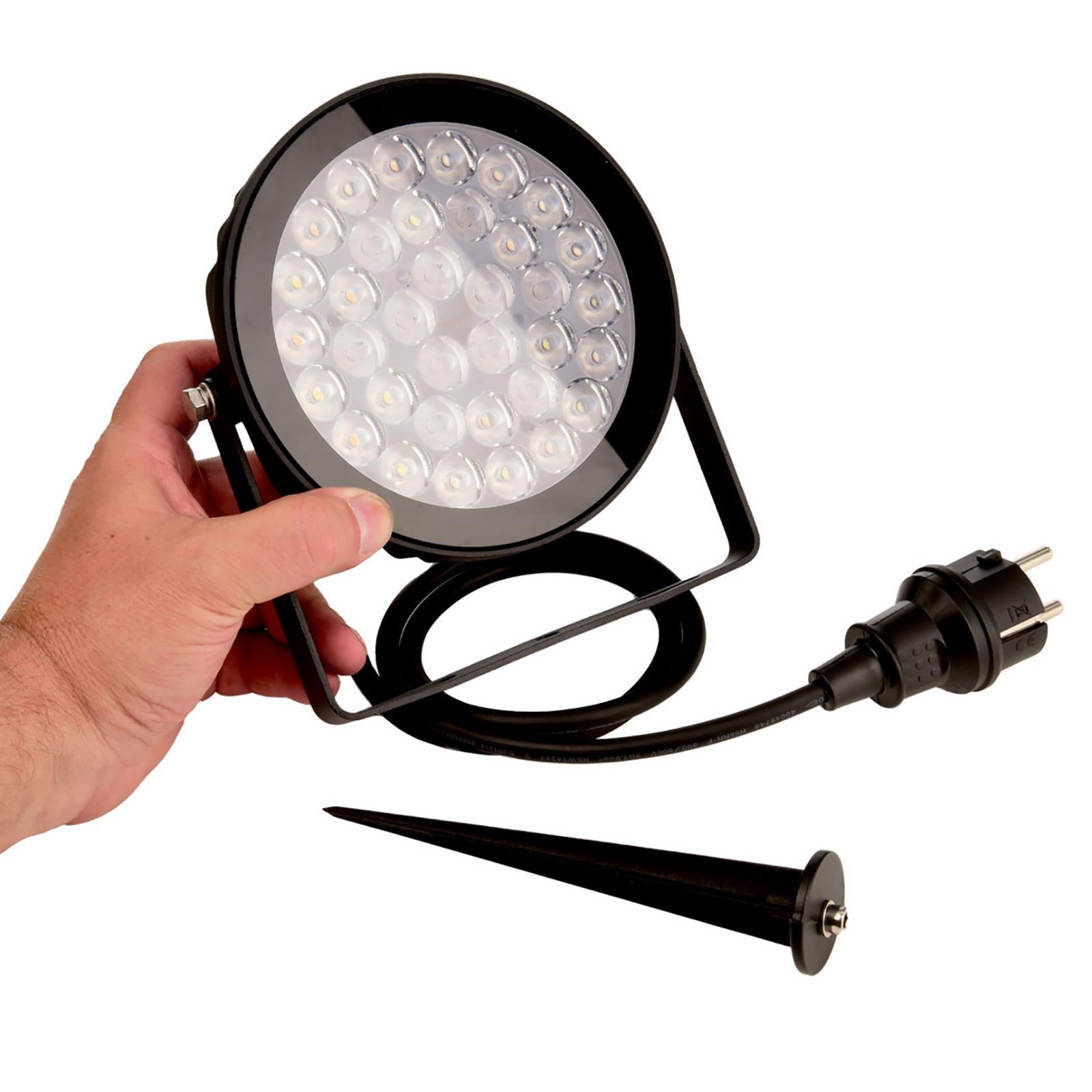 Faretto IP65 RF-SMART SPOTLIGHT 15 gradi LED 25W dimmerabile RGB CCT da 2700K a 6500K RF ZIGBEE luce colorata facciate palazzi 230V